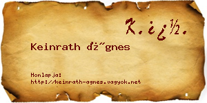 Keinrath Ágnes névjegykártya